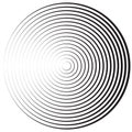 Concentric linear circles, neutral round element.