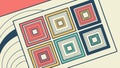Abstract Concentric Squares Geometric Pattern Vector, vector design Generative AI Royalty Free Stock Photo