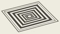 Abstract Concentric Squares, Optical Illusion Vector Design, vector design Generative AI Royalty Free Stock Photo