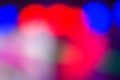 Abstract concept background  blur of bokeh  white lights  red  purple and blue Royalty Free Stock Photo