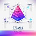 Abstract concept geometric Pyramid