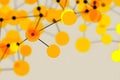Abstract Concept of Network Connections with Bright Orange Nodes Generative AI Royalty Free Stock Photo