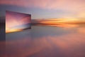 Abstract Concept Panorama view of dramatic sky and clouds at twilight time. Royalty Free Stock Photo