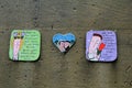 Pretty little painted tiles with emotional sayings , American Visionary Art Museum, Baltimore, 2017