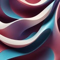 abstract concept, Smooth Silky Shapes, 3d abstract render.