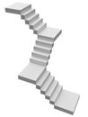 Abstract and concept staircase. Stairs with steps isolated on png transparent