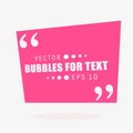 Abstract concept vector empty speech square quote text bubble Royalty Free Stock Photo