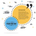 Abstract concept vector empty speech square quote text bubble. For web and mobile app isolated on background Royalty Free Stock Photo