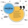 Abstract concept vector empty speech square quote text bubble. For web and mobile app isolated on background Royalty Free Stock Photo