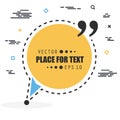 Abstract concept vector empty speech square quote text bubble. For web and mobile app isolated on background