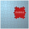 Abstract conceptual background with incomplete jigsaw puzzle