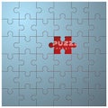 Abstract conceptual background with incomplete jigsaw puzzle Royalty Free Stock Photo