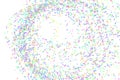 Abstract conceptual motion, particle or random pattern. Shape, template, vector, details & web. Royalty Free Stock Photo