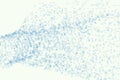 Abstract conceptual motion, particle or random pattern. Vector, drawing, details & white. Royalty Free Stock Photo