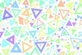 Abstract conceptual triangle pattern. Shape, white, background, vector & texture. Royalty Free Stock Photo
