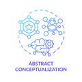 Abstract conceptualization blue gradient concept icon Royalty Free Stock Photo