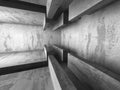 Abstract concrete architecture basement room geometric background Royalty Free Stock Photo