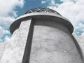 Abstract concrete architecture on cloud sky background Royalty Free Stock Photo