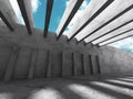 Abstract Concrete Architecture Construction on Sky Background Royalty Free Stock Photo