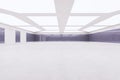 Abstract concrete garage interior with mock up place and blurry walls. Royalty Free Stock Photo