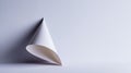 Abstract cone shape against white backdrop with soft lighting Royalty Free Stock Photo