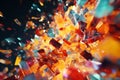 Abstract confetti explosion with a mix of Royalty Free Stock Photo