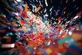 Abstract confetti explosion with a mix of Royalty Free Stock Photo