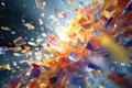 Abstract confetti explosion with a mix of Royalty Free Stock Photo