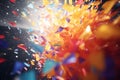 Abstract confetti explosion with a mix of Royalty Free Stock Photo