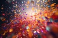 Abstract confetti explosion with a mix of Royalty Free Stock Photo