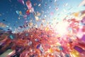 Abstract confetti explosion with a mix of Royalty Free Stock Photo