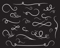Abstract confusing vintage swirl calligraphic design elements an