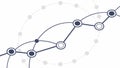 Abstract Connected Dots, Network Data Flow, vector design Generative AI Royalty Free Stock Photo