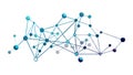 Abstract Connected Dots Network. Technology and Data Flow, vector design Generative AI Royalty Free Stock Photo