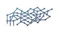 Abstract Connected Mesh Network in Blue Tones, vector design Generative AI Royalty Free Stock Photo