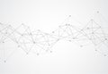 Abstract connecting dots and lines with geometric background