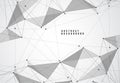 Abstract connecting dots and lines with geometric background. Modern technology connection science, Polygonal structure background