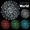 Abstract `connecting world` background