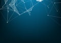 Abstract connection dots. Technology background. Network connection structure. Vector Plexus effect Royalty Free Stock Photo