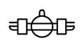 Abstract Connection Node Outline Symbol Icon, vector design Generative AI Royalty Free Stock Photo