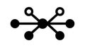Abstract Connection Nodes Vector Icon for Network Data Link System, vector design Generative AI Royalty Free Stock Photo