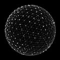 Abstract connection web sphere with spot and lines 3D rendering Royalty Free Stock Photo