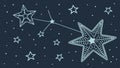 Abstract constellation stars pattern space vector background, vector design Generative AI Royalty Free Stock Photo
