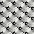 Abstract construction 3D background in grey and black