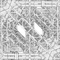 Abstract Construction Structure Vector. Illustration of Metal Steel Grid Architectural Construction Isolated on a White. Royalty Free Stock Photo