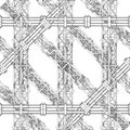 Abstract Construction Structure Vector. Illustration of Metal Steel Grid Architectural Construction Isolated on a White. Royalty Free Stock Photo