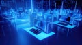 Abstract IT Consultancy Concept Image with Computer Endpoints