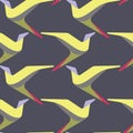 Abstract and contemporary birds seamless surface pattern design