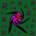 Abstract and Contemporary Digital Art dancing flame Pattern Design