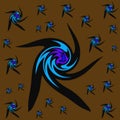 Abstract and Contemporary Digital Art dancing flame Pattern Design